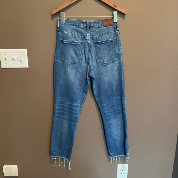 Madewell High Rise Slim Crop Boyjean Raw Hem 26 - Picture 6 of 9